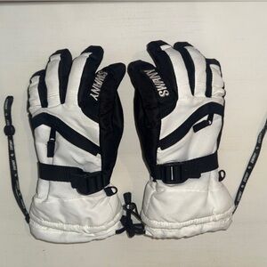Swany Black and White Insulated Winter Gloves